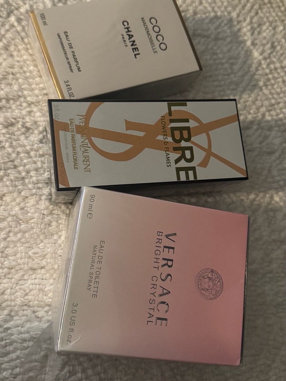Versace Bright Crystal + Assorted Designer Fragrances - Pink, White, Gold